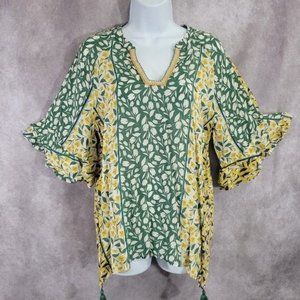 Democracy Floral Soft Comfy Cottagecore Top size Medium